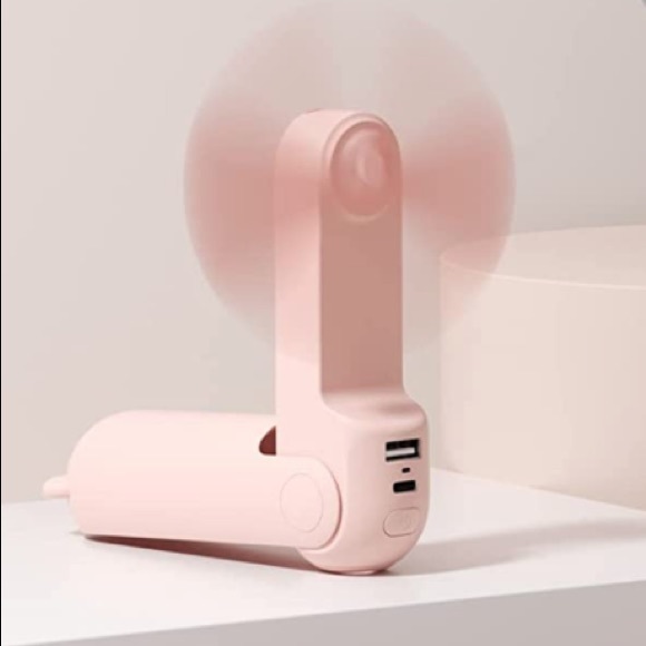 BRAND NEW HANDHELD PORTABLE PERSONAL FAN/FLASHLIGHT/PHONE POWERBANK NWT - Picture 3 of 3